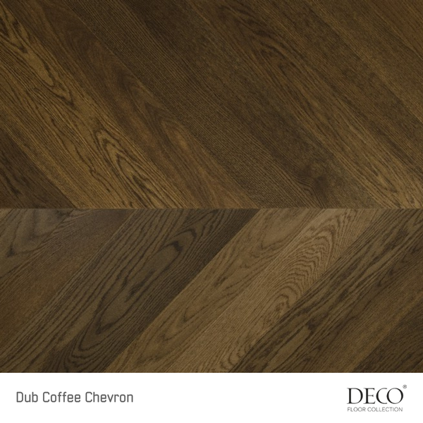 Dub Coffee chevron – drevená podlaha